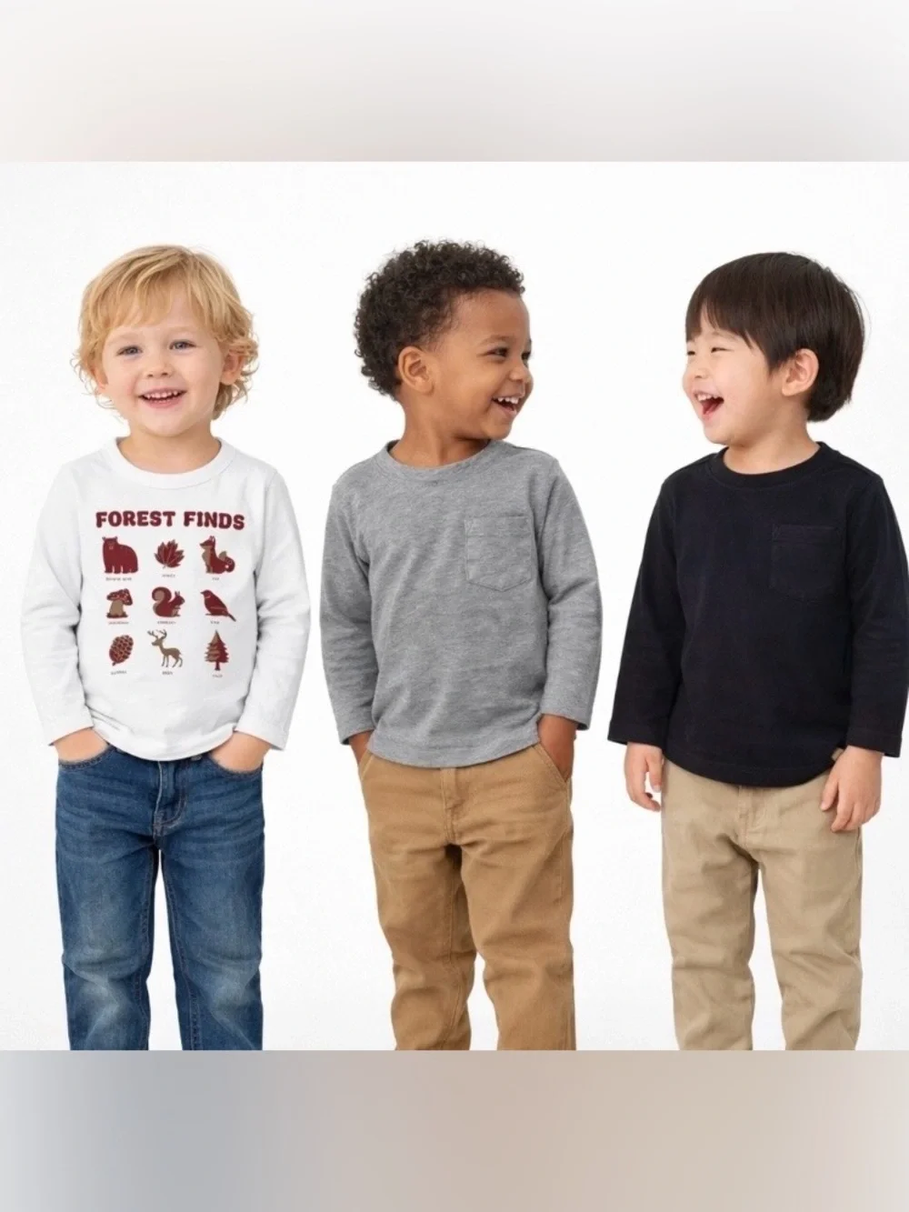 LOT of Baby Gap Brannan’s Favorites Long Sleeve Tee x 3, Size 2T